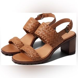 The Kiera Lugsole Sandal in Woven Leather, 7, New in Box